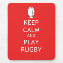 Keep Calm & Play Rugby Mousepads