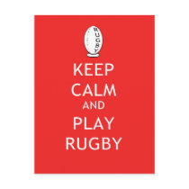 Keep Calm & Play Rugby Postcards
