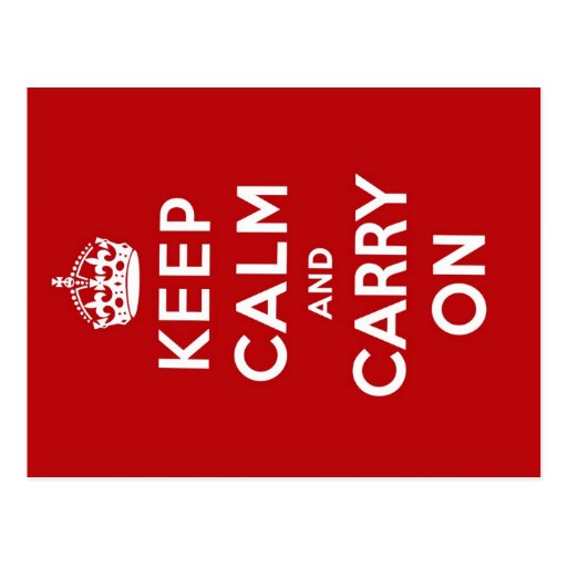 Keep Calm Postcard
