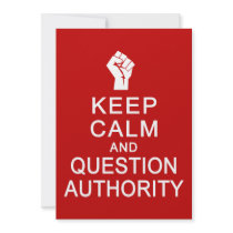 Keep Calm & Question Authority, customize Custom Announcements