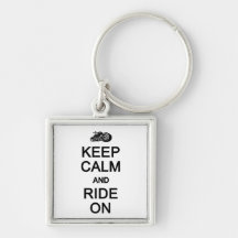 Keep Calm & Ride On key chain
