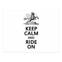 Keep Calm & Ride On Post Card