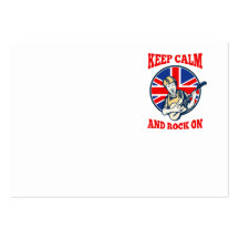 Keep Calm Rock On British Flag Queen Granny Guitar Business Card Templates