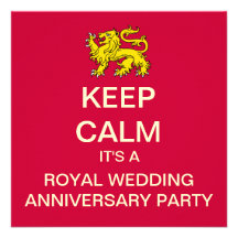 KEEP CALM Royal Wedding Re-Watch Party Invitation