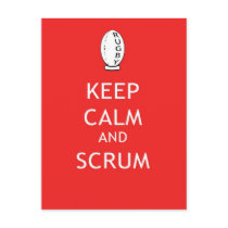 Keep Calm & Scrum Post Card