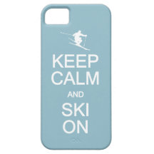 Keep Calm & Ski On custom colour iPhone case