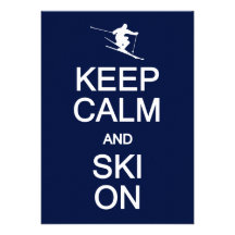 Keep Calm & Ski On invitation, customize