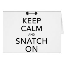 Keep Calm Snatch On Black Greeting Cards