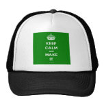 keep calm template generated hats