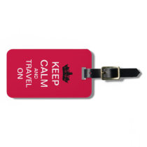 Keep Calm Travel On Custom Luggage Tag luggage tags