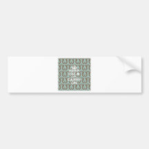 Keep Calm Turquoise and Chocolate Brown Bumper Stickers