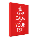 Keep calm wrapped canvas print | Customizable