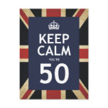 Keep Calm You're 50 Postcards