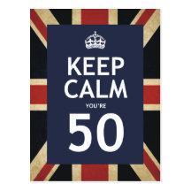 Keep Calm You're 50 Postcards