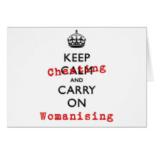 KEEP CHEATING GREETING CARD