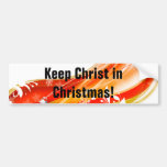 Keep Christ in Christmas, Swirl Bumper Sticker