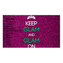 Keep Glam and Glam On Business Card