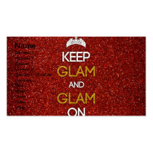 Keep Glam and Glam On Business Cards