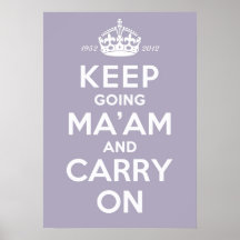 Keep Going Ma'am A2 Poster Queen's Diamond Jubilee