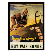 Keep Him Flying World War II Post Cards
