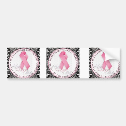 keep hope alive pink ribbon breast cancer bumper sticker