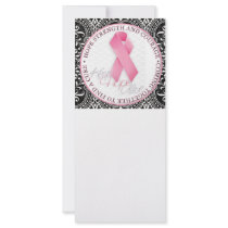 keep hope alive pink ribbon breast cancer personalized rack card