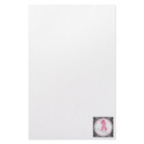 keep hope alive pink ribbon breast cancer stationery design