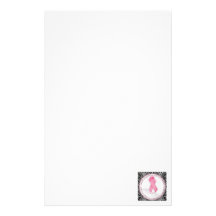 keep hope alive pink ribbon breast cancer stationery design