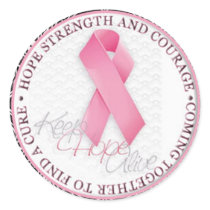 keep hope alive pink ribbon breast cancer sticker