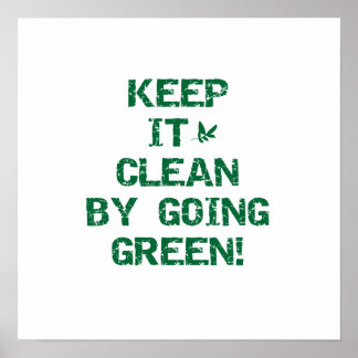 Keep Clean Posters | Zazzle Canada