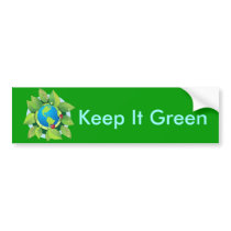 Keep it Green for Earth Day Bumper Stickers