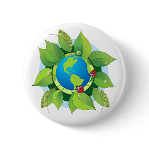 Keep it Green for Earth Day Button