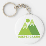 Keep it Green Mountains Key Chains