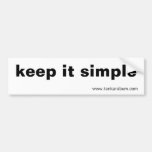 keep it simple, www.tenkarabum.com bumper stickers