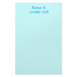 Keep it under 140 characters stationery