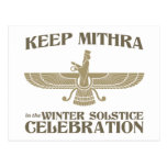 Keep Mithra in the Winter Solstice Celebration Post Cards