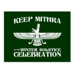 Keep Mithra in the Winter Solstice Celebration Post Card