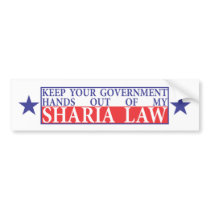 Keep off my Sharia Law Bumper Sticker