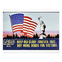 Keep Old Glory Forever Free, Buy More Bonds For Vi Announcements