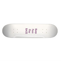 Keep pace Play bass purple text Skateboard Decks