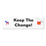 Keep The Change bumper stickers