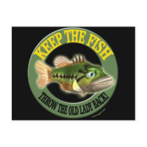 Keep The Fish Fishing T-shirts Post Cards