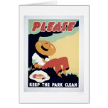 Keep The Park Clean 1937 WPA Greeting Cards