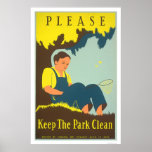 Keep The Park Clean 1938 WPA posters