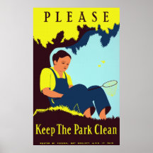 Keep The Parks Clean Poster