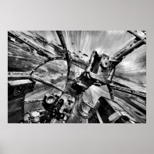 Keep Them Flying - Bombardier Monochrome Poster