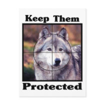Keep them Protected - Wolf Postcards