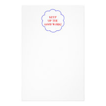 Keep up the good work! personalized stationery