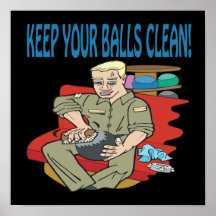 Keep Your Balls Clean Posters