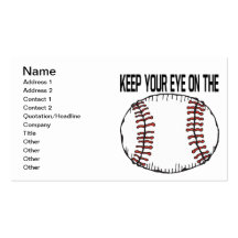 Keep Your Eye On The Ball Business Card Templates